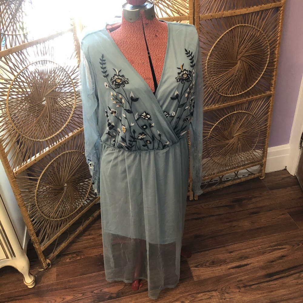 Lovely Floral Embroidered Dress